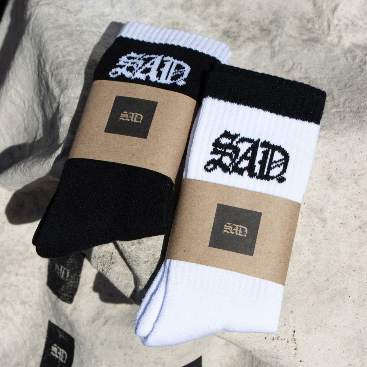 TWO SOCK PACK // BLACK + WHITE